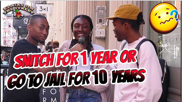 Would you SNITCH for 1 YEAR in JAIL or take 10 YEARS for your Friend/Partner?